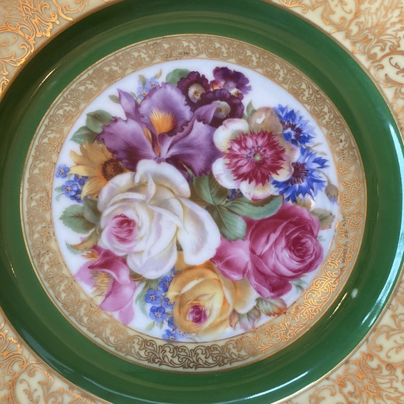 ๐HP Six gilt and hand painted Bavarian Tirschenreuth dinner plates๐ - Picture 6 of 9